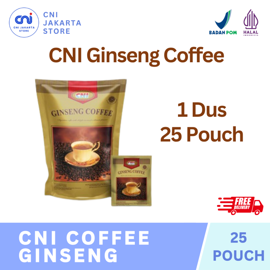 

CNI Ginseng Coffee 1 Dus isi 25 Pouch