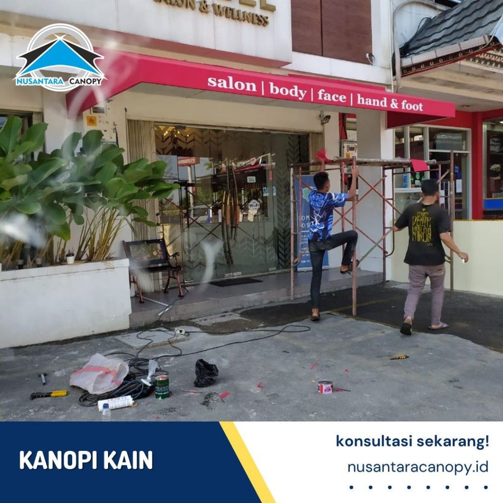 Jasa Kanopi Kain Harga Permeter Bergaransi - Canopy Kain Model Minimalis Murah Berkualitas Tangerang