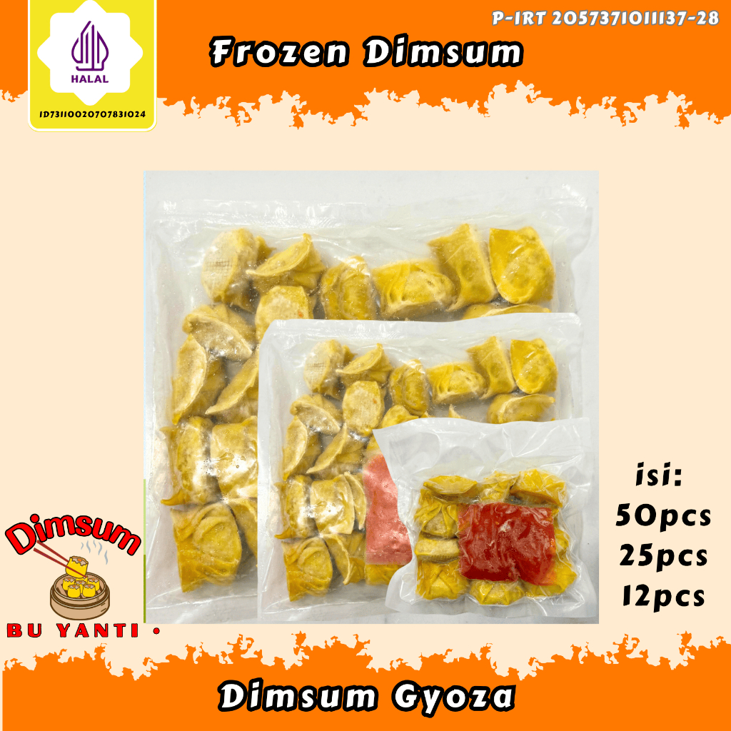 

DIMSUM FROZEN GYOZA dimsum murah dimsum premium dimsum halal isi 12pcs/25pcs/50pcs DIMSUM BU YANTI