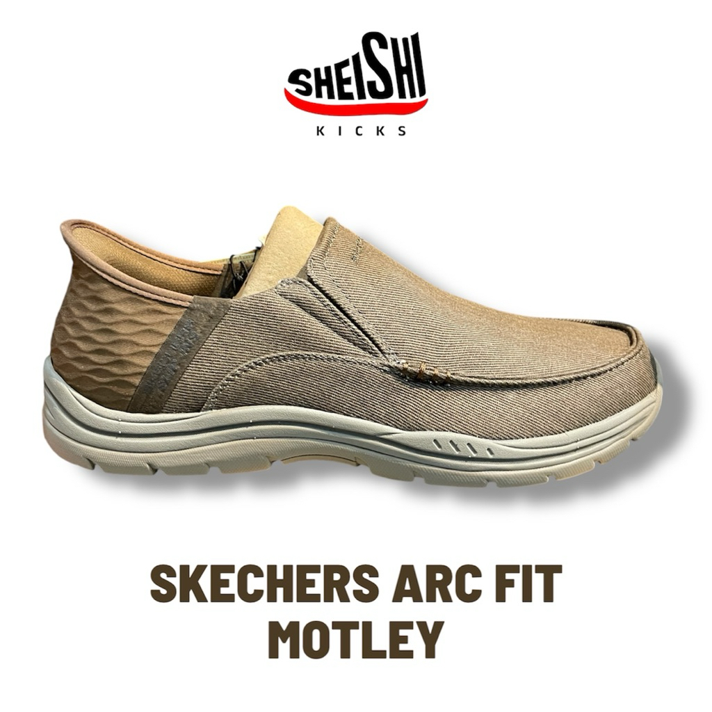 Sepatu Sneakers Pria Skechers Expected-Cayson Brown Slip-On