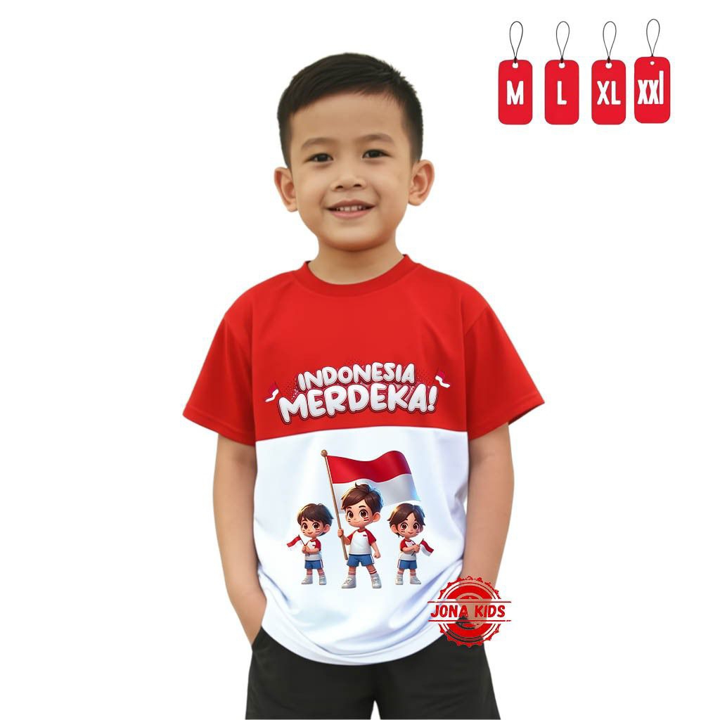 Kaos Anak Merah Putih 17 Agustus / Atasan Anak Merah Putih