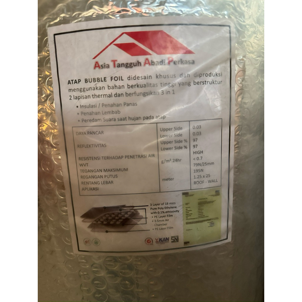 Aluminium Bubble Foil 4mm Asia Tangguh Abadi Perkasa