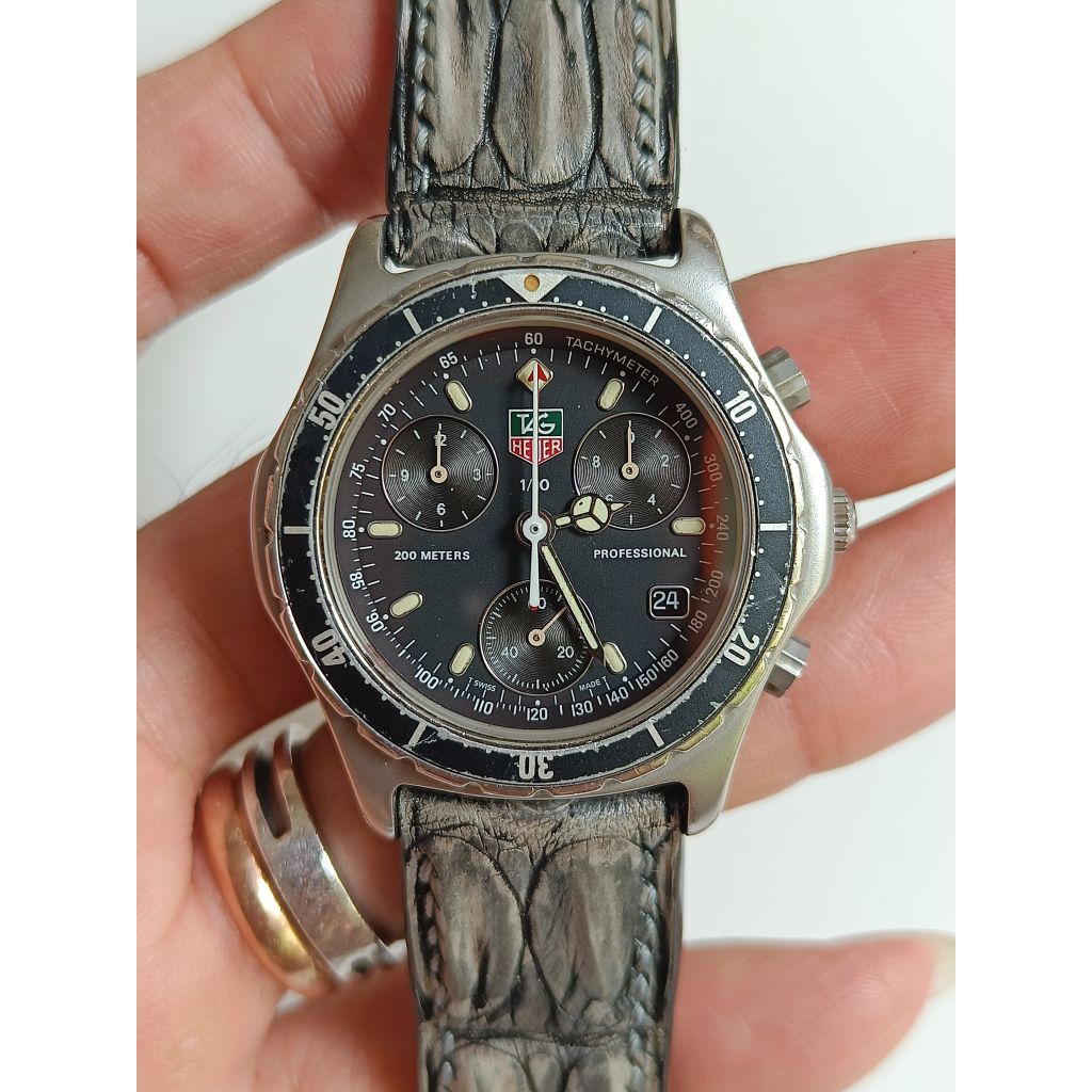 Tag Heuer 2000 chronograph 7 jarum vintage original bekas sangat bagus normal semua siap pakai