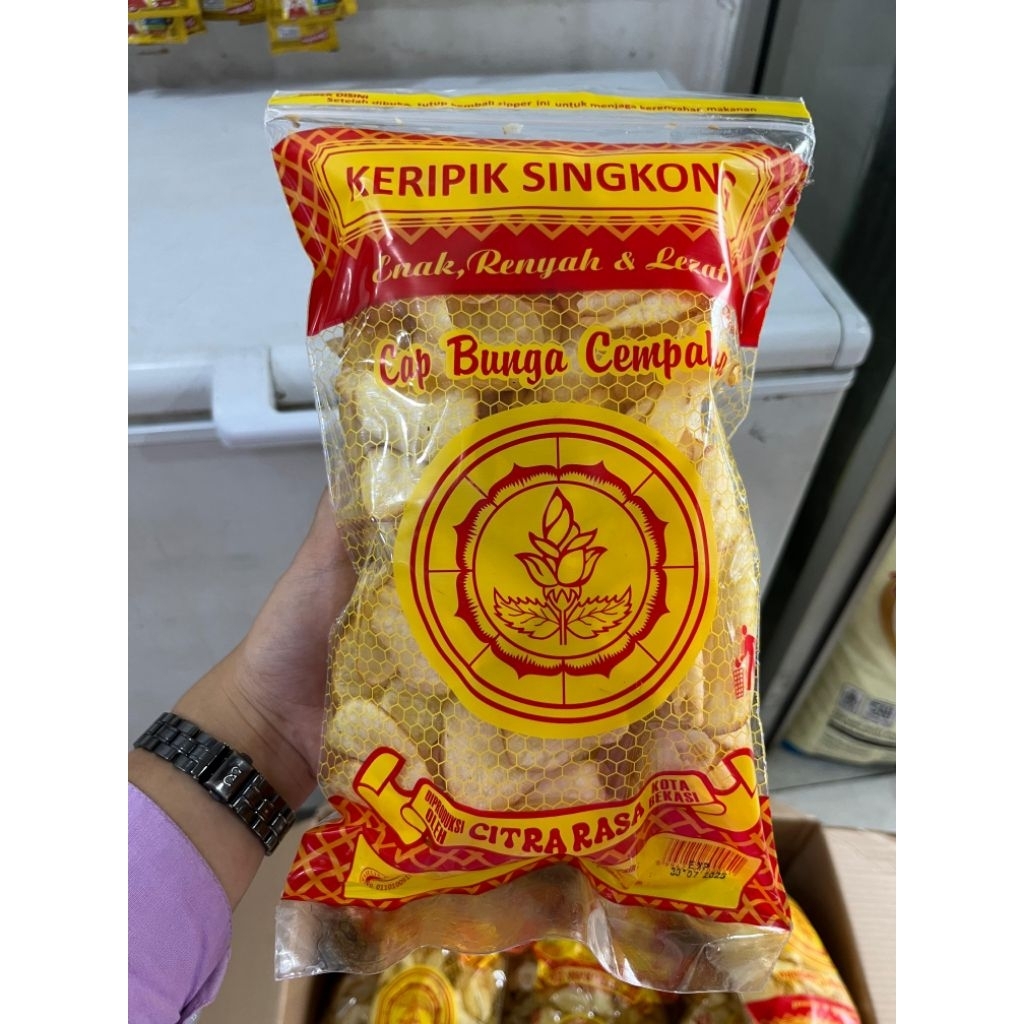 

KERIPIK SINGKONG CAP BUNGA 250GR
