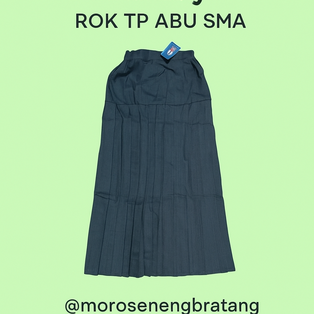 seragam LUMAYAN Rok turun pinggang TP abu abu SMA sekolah