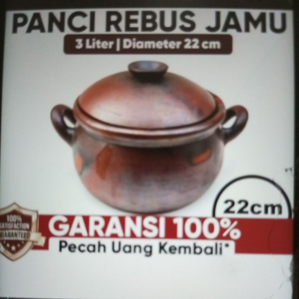 kendil gerabah gudeg panci masak rebus jamu 3 Liter 22 cm