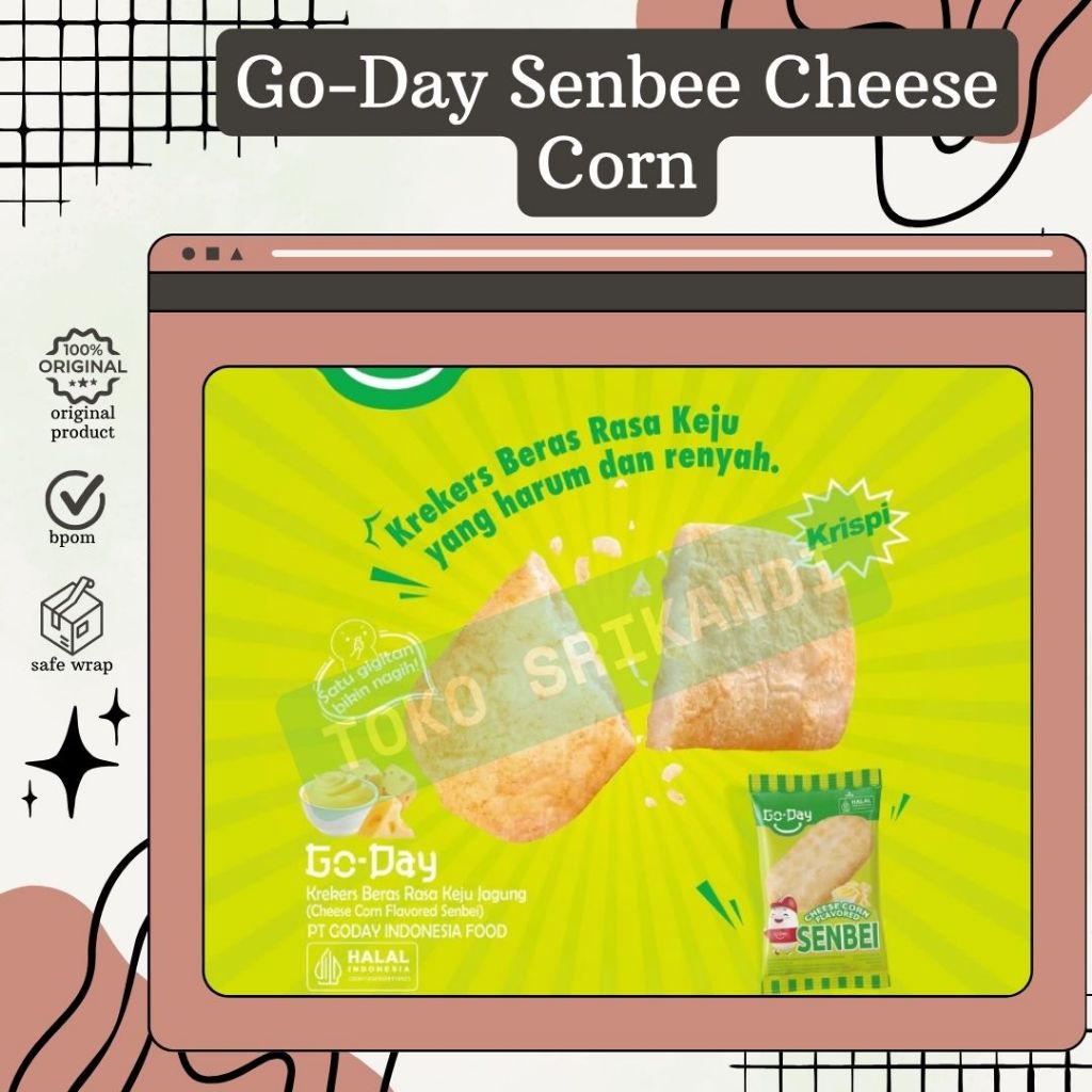 

Go-Day Senbee Cheese Corn renceng (isi 10 pcs)
