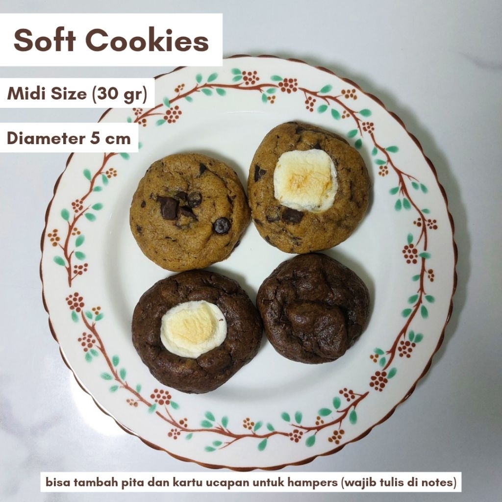 

[MIDI SIZE] Paket Hemat Soft Baked Cookies - Soft and Chewy | Isi 6 pcs @30 gr