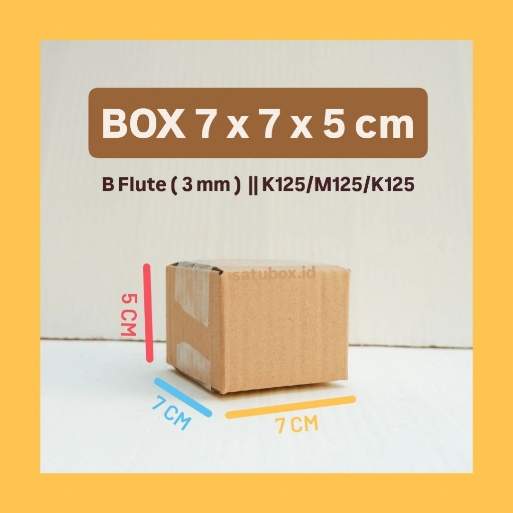 

kardus packing karton box polos uk. 7 x 7 x 5 cm single wall 3mm