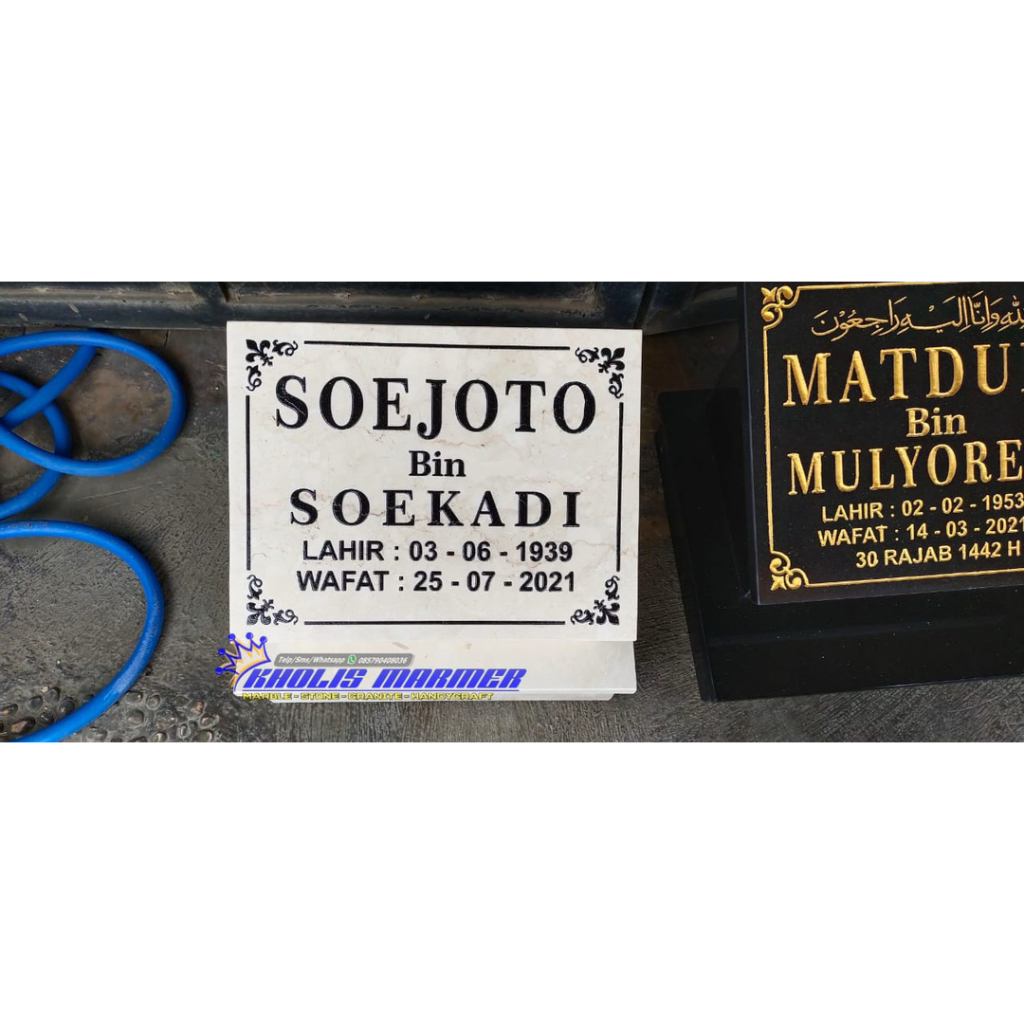 Batu Nisan Model Box Full Marmer Putih