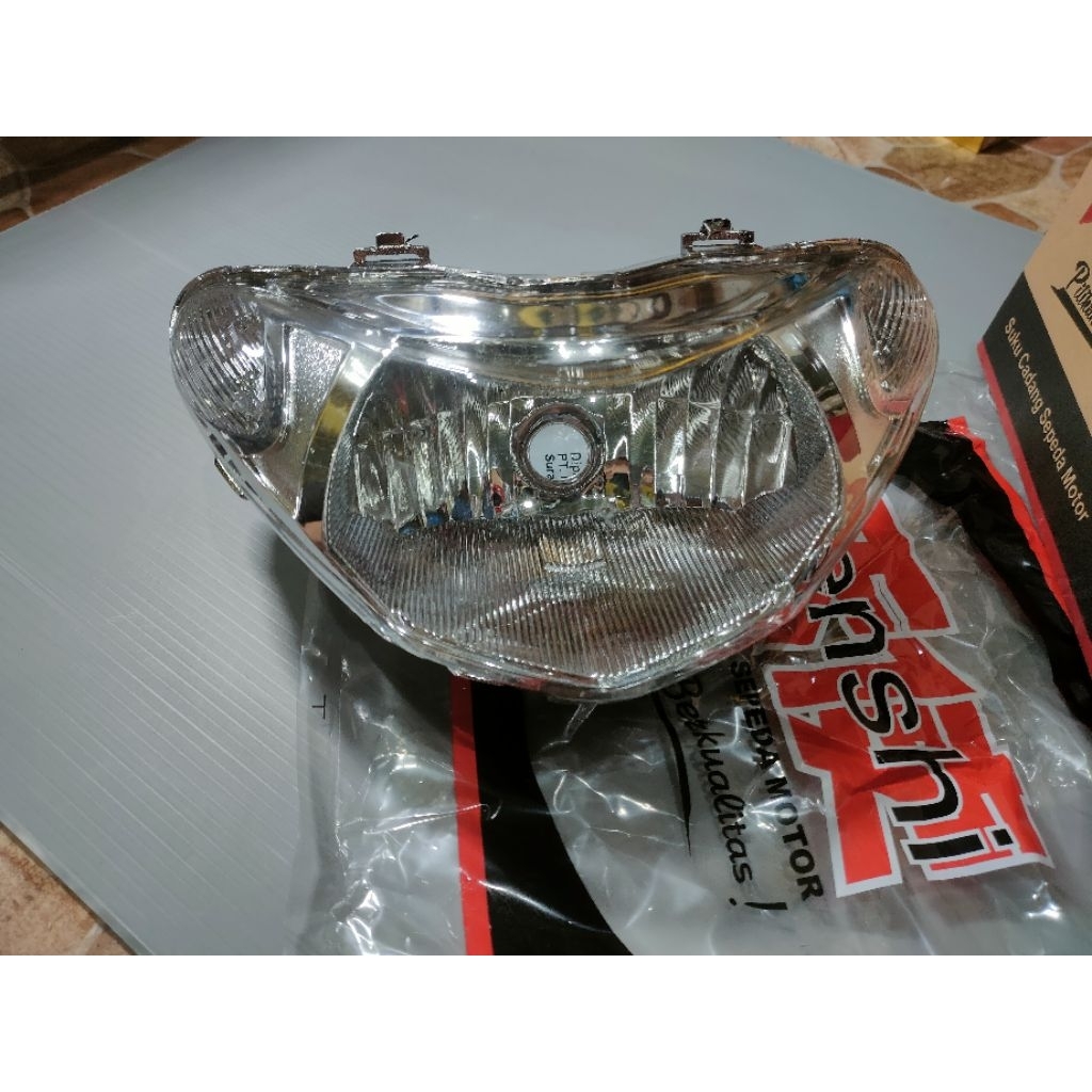 Reflektor Set Mika Kaca Lampu Depan Mio Smile Mio Sporty 2008 2009 2010 2011