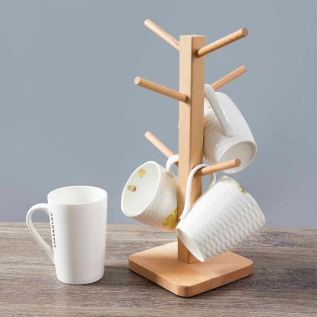 Rak Gelas Rak Kayu Kwalitas Terbaik Rak Gelas  Aesthetic Rak Sebaguna Viral