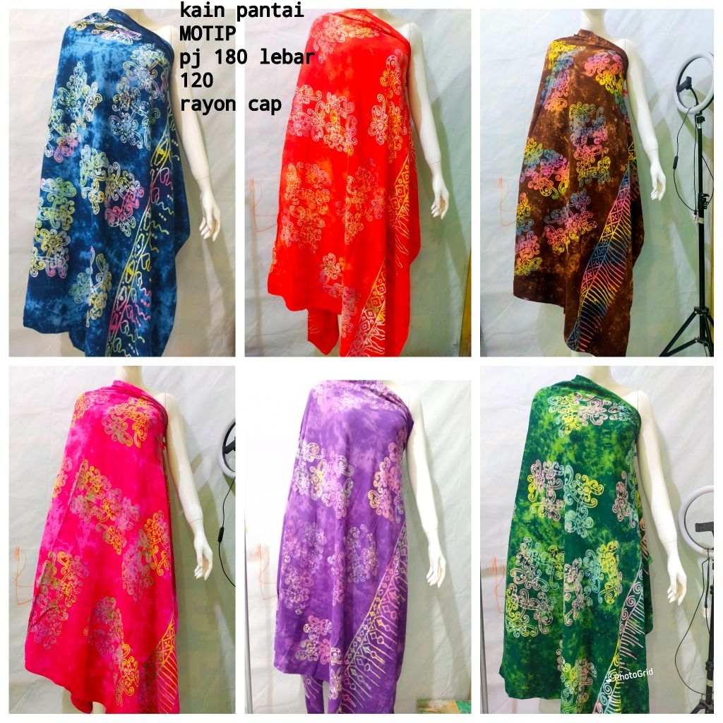 Kain Pantai Rayon Cap //Motip Cumi-cumi