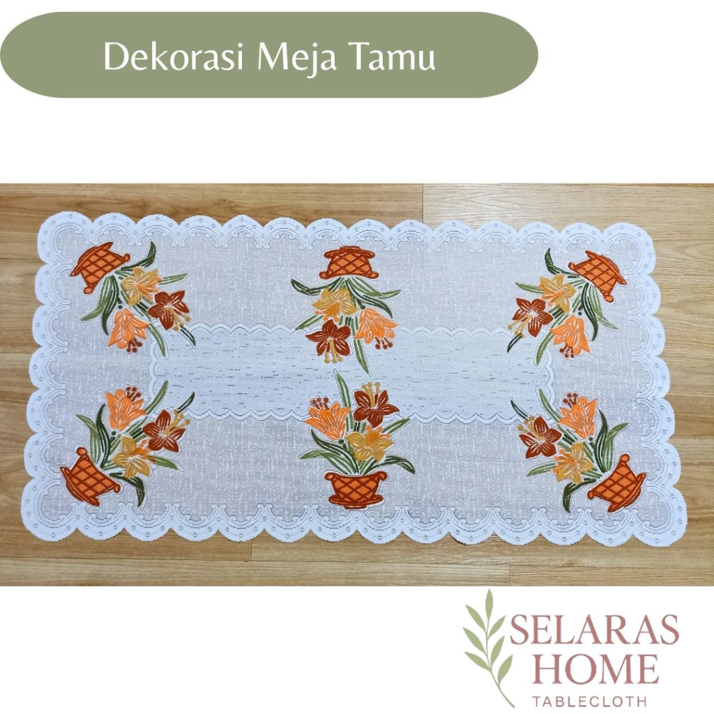 TAPLAK MEJA TAMU 50X100CM TAPLAK MEJA PERSEGI TAPLAK MEJA KACA TAPLAK MEJA MINIMALIS