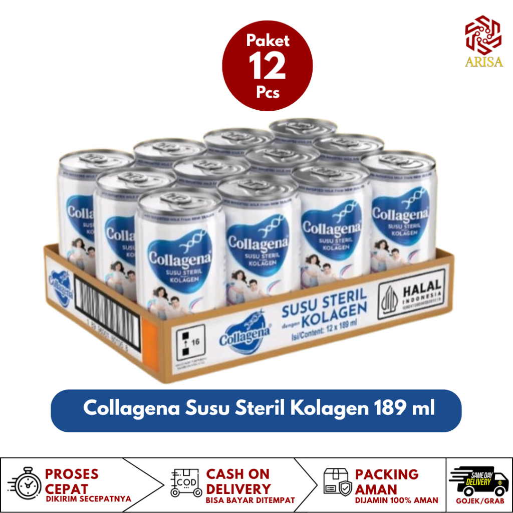 

Paket 12 Collagena Susu Steril Kolagen 1000mg, Susu Awet Muda