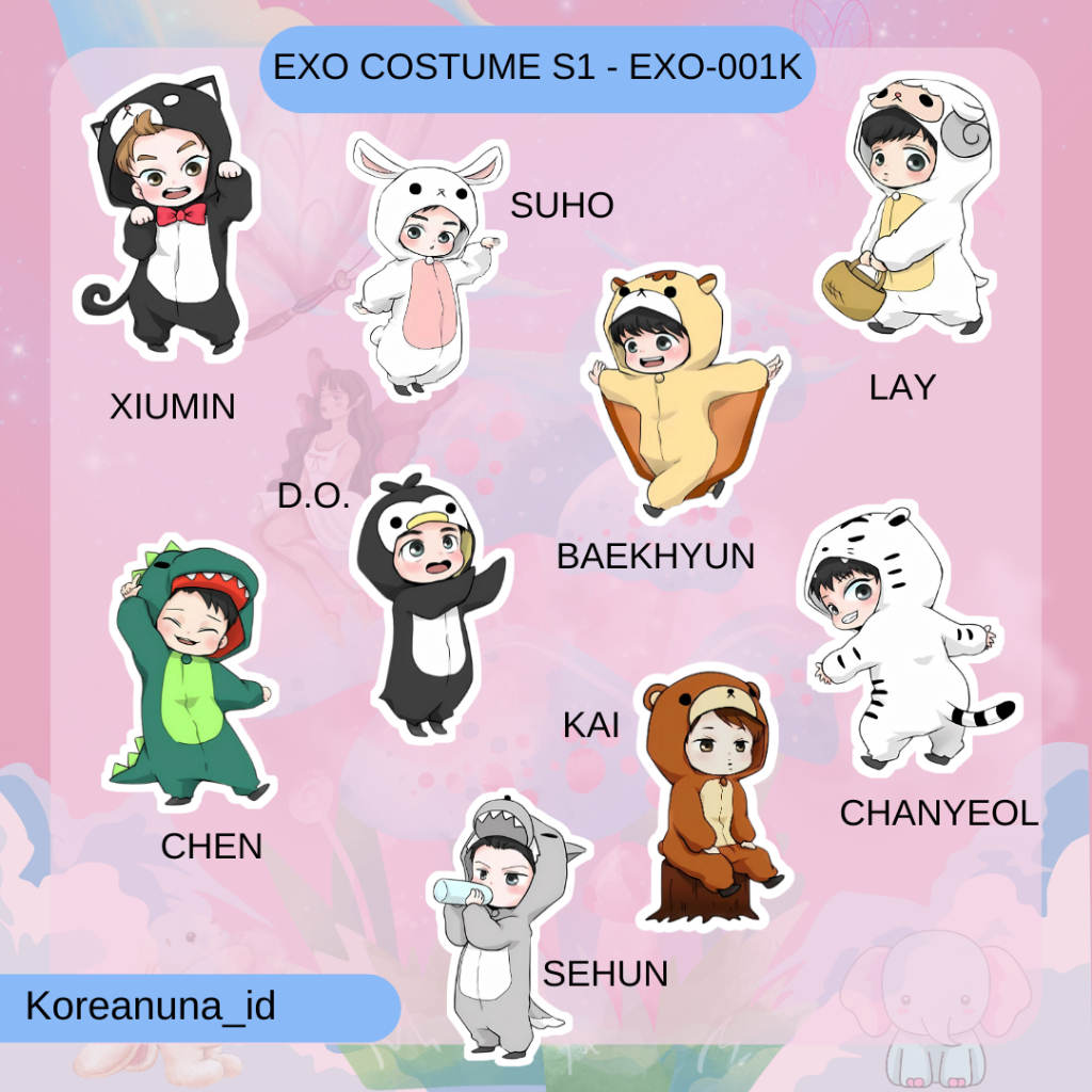 

Sticker Kpop Exo Costum Chibi Kartun Lucu Aesthetic Stiker Deco Note Buku Hp Laptop Murah Berkualitas