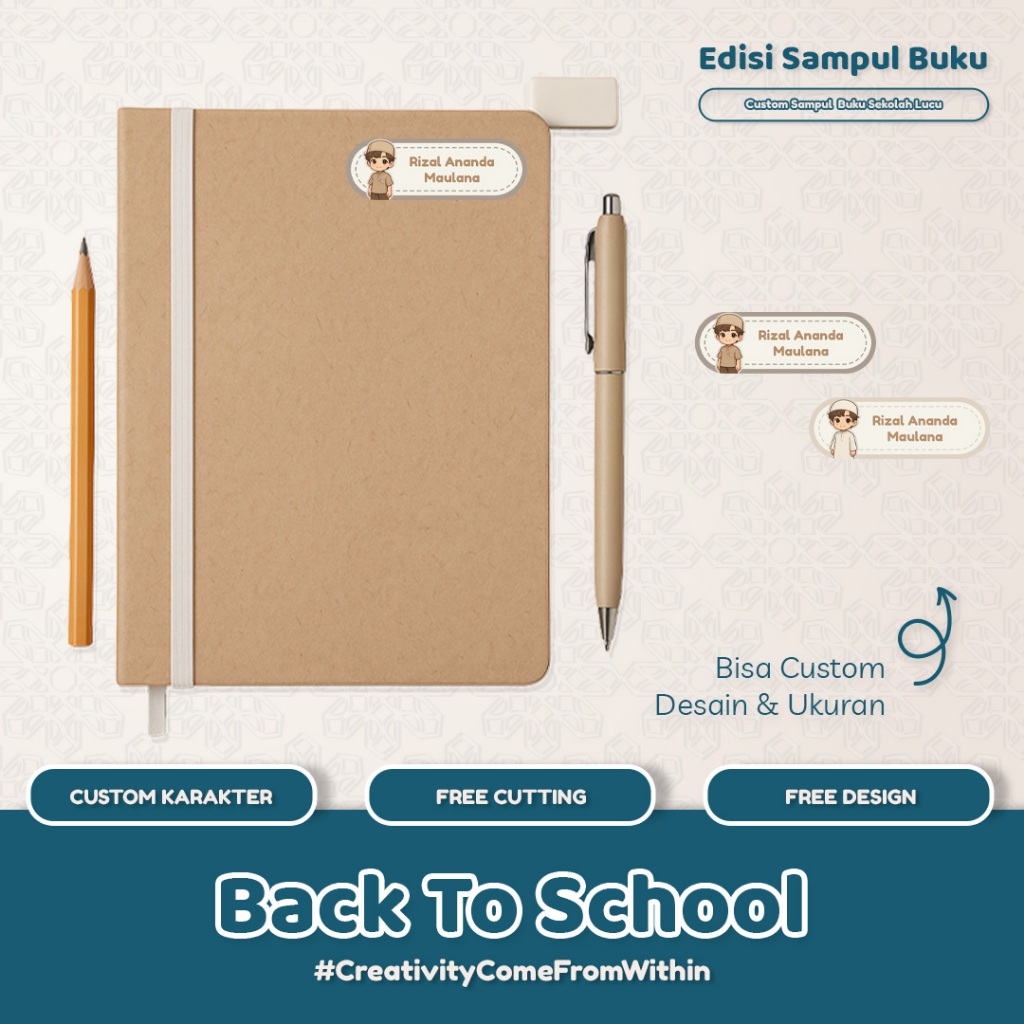 

Custom Stiker Nama Anak + Mata Pelajaran SD TK SMP SMA | Desain Kartun Cute | Label Sekolah Lucu v3