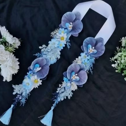 selempang bunga artificial/ selempang bunga wisuda/ selempang bunga/ sash