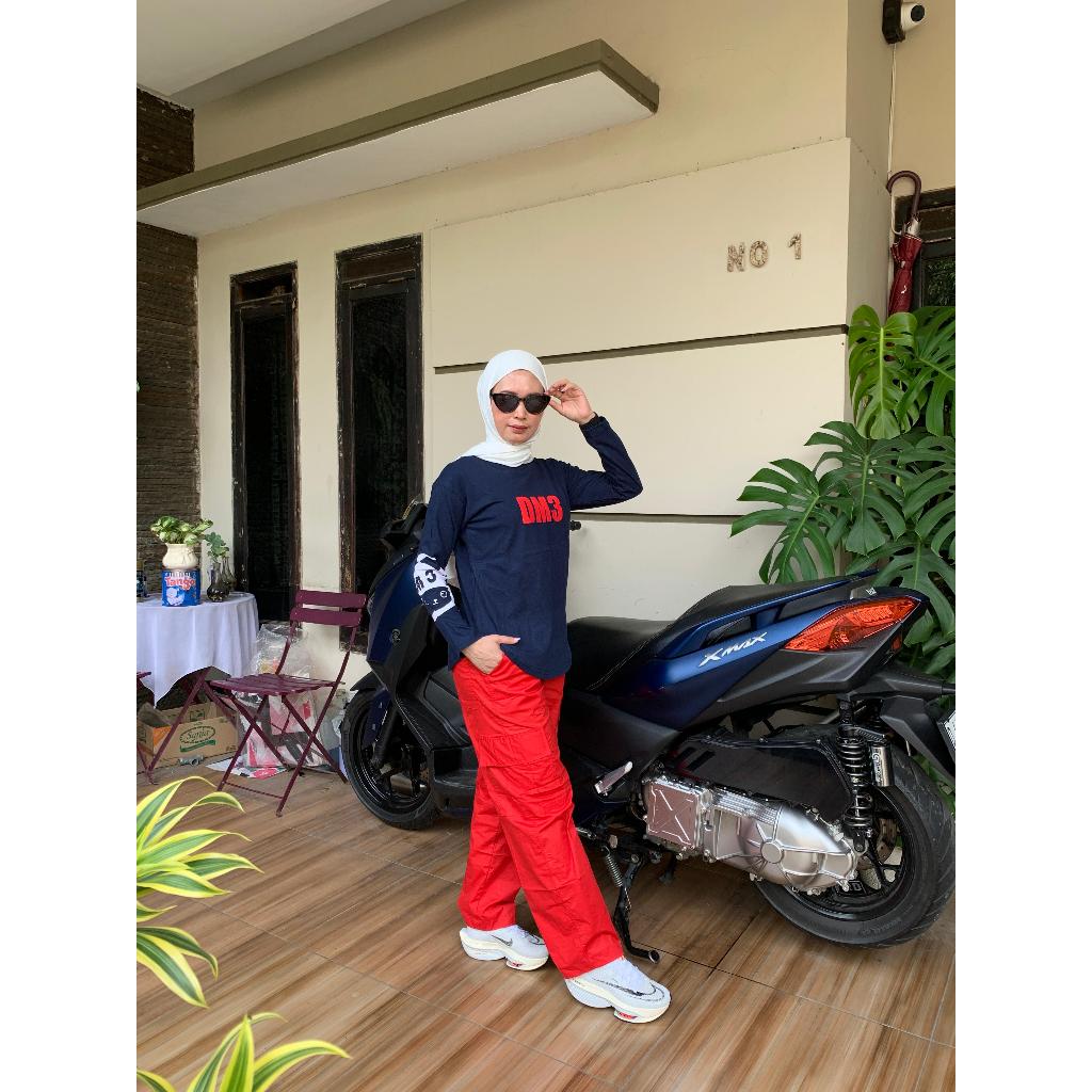 ONE SET CELANA CARGO TOP LONG SLEEVE (TANGAN PANJANG) BY DM3 CLOTH