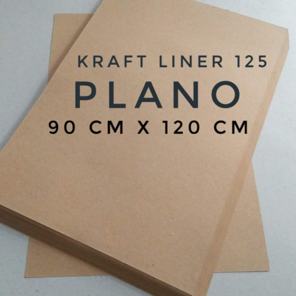 Kertas Samson / Kertas coklat / Kertas Kraft Liner 125 gsm ukuran Plano 90 cm x 120 cm
