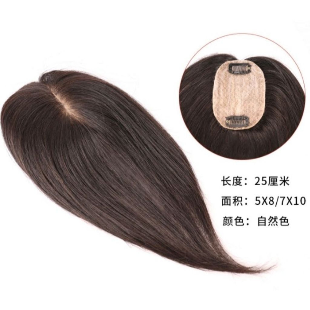 Toupee Wanita korean style Toupee penutup botak TOupee Lurus Volume rambut