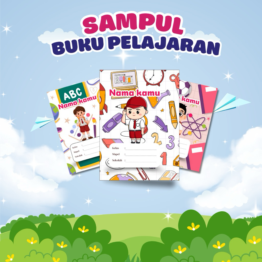 

Sampul Buku Custom SB032-037 isi 10 pcs Cover buku Sampul buku Kecil Standart Sidu sampul cover buku tulis siswa sekolah kelas TK SD SMP SMA