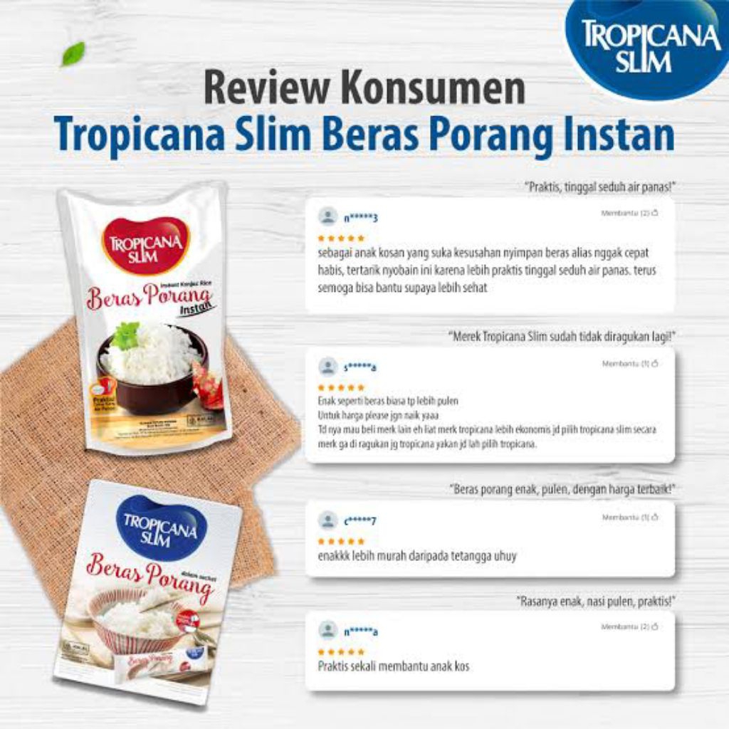 

Beras Porang Tropicana Slim Konjac Rice Instant 1 Kg