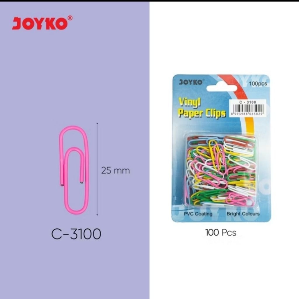 

Paper Clip Klip Penjepit Kertas Joyko - C-3100 - PAK (100Pcs)