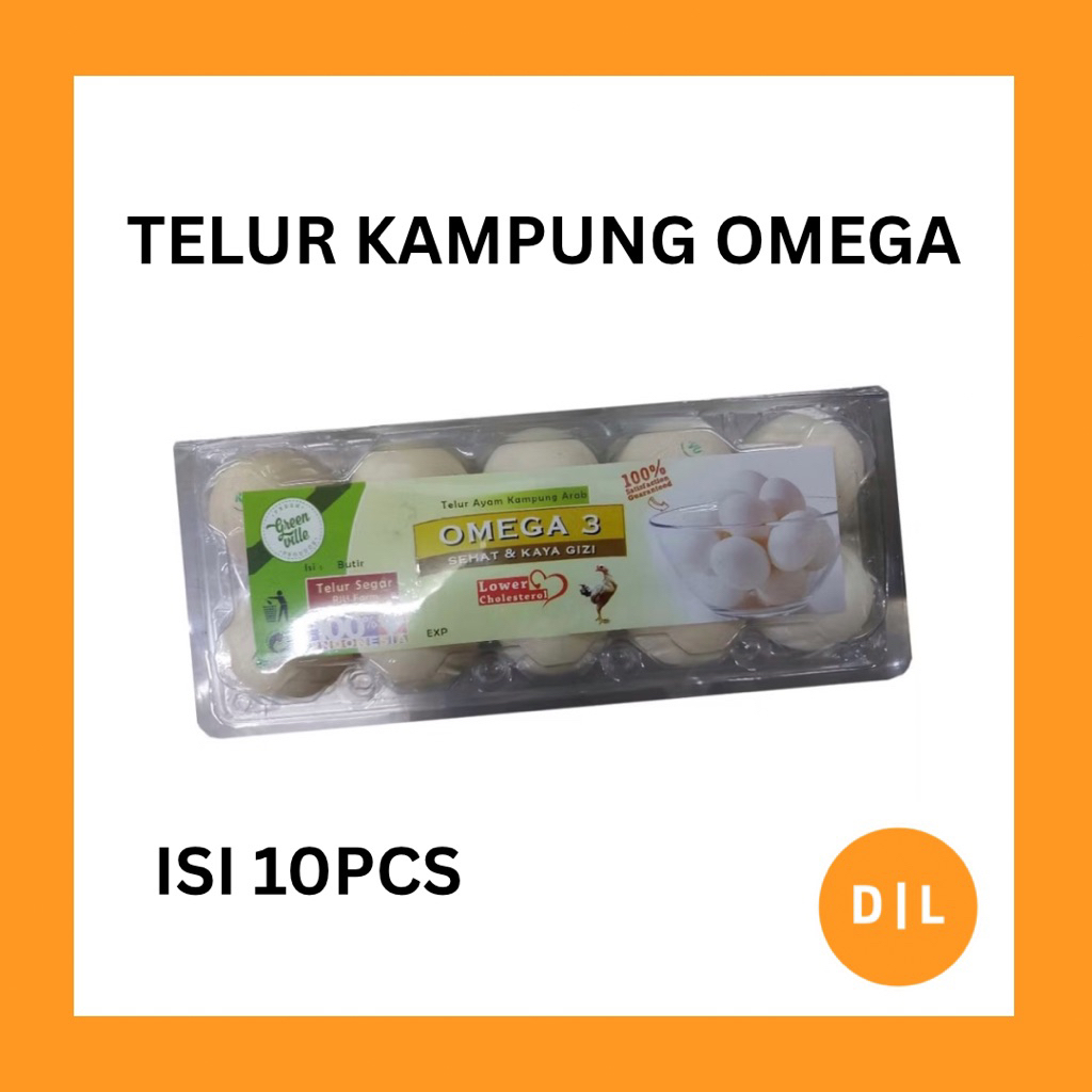 

TELUR KAMPUNG OMEGA 3 isi 10butir / 10pcs
