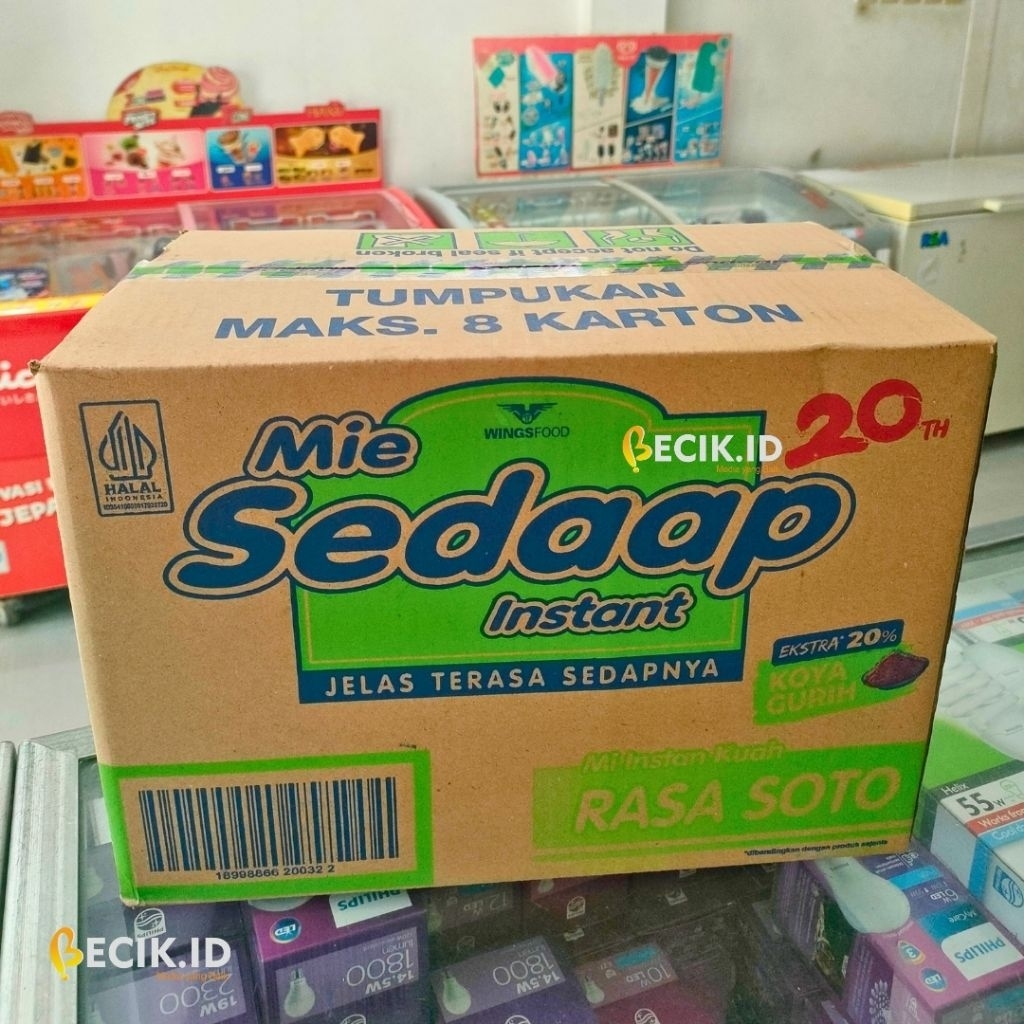 

Mie Sedaap Soto 1 Karton Isi 40 pcs | Mi Instan Rasa Segar