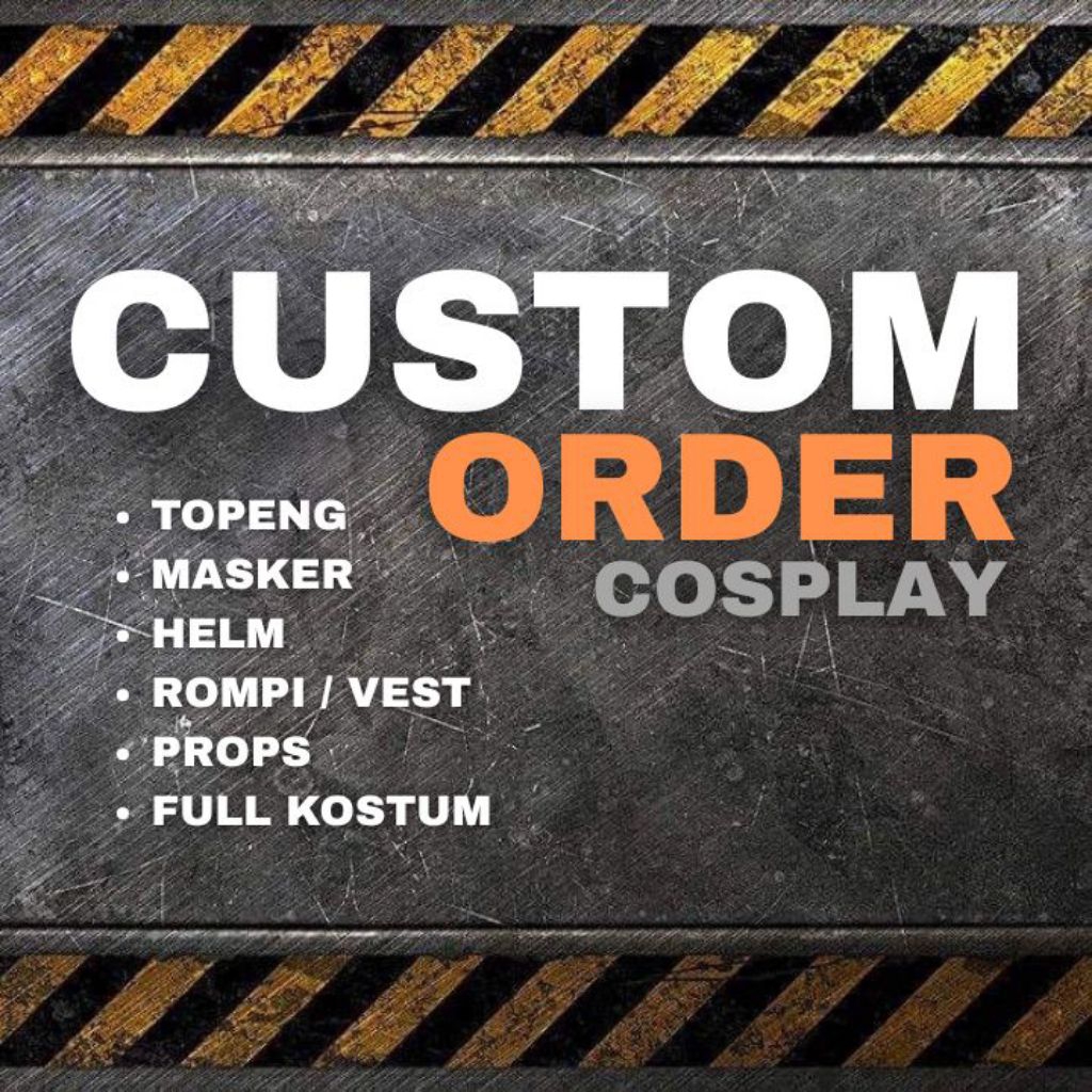 Custom Order Request - Kostum Topeng Masker Helm Props Techwear Cyberpunk Cosplay