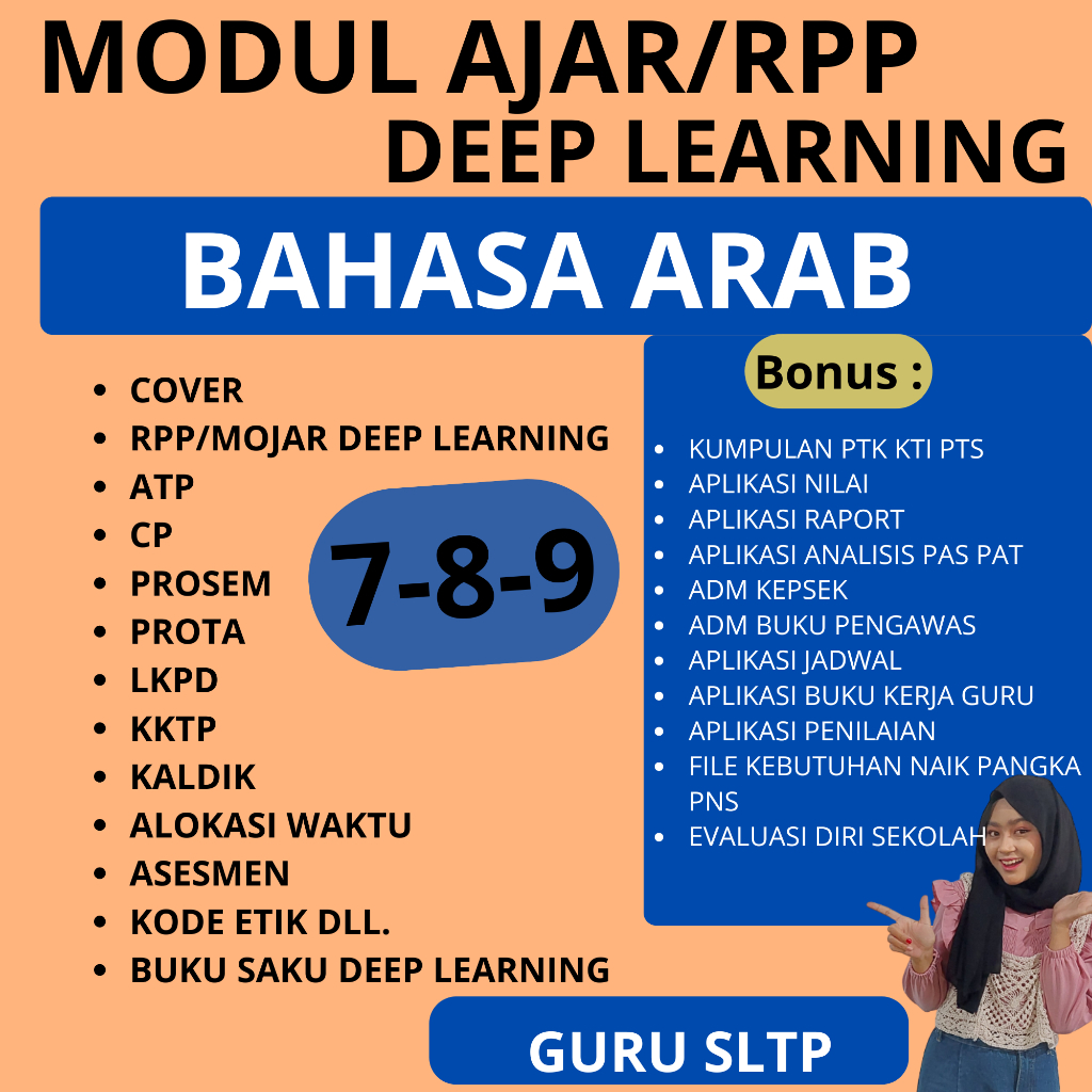 Modul Ajar/RPP Deep Learning BAHASA ARAB  FASE D 7 8 9 - RPP DEEP LEARNING SMP/MTs SIAP PAKAI