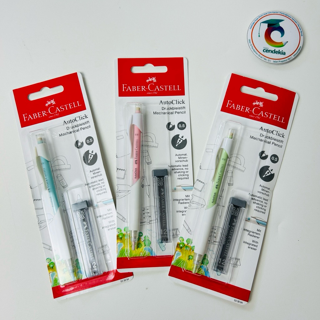 

Pensil Mekanik FABER CASTELL 0.5 Auto Click + Refill