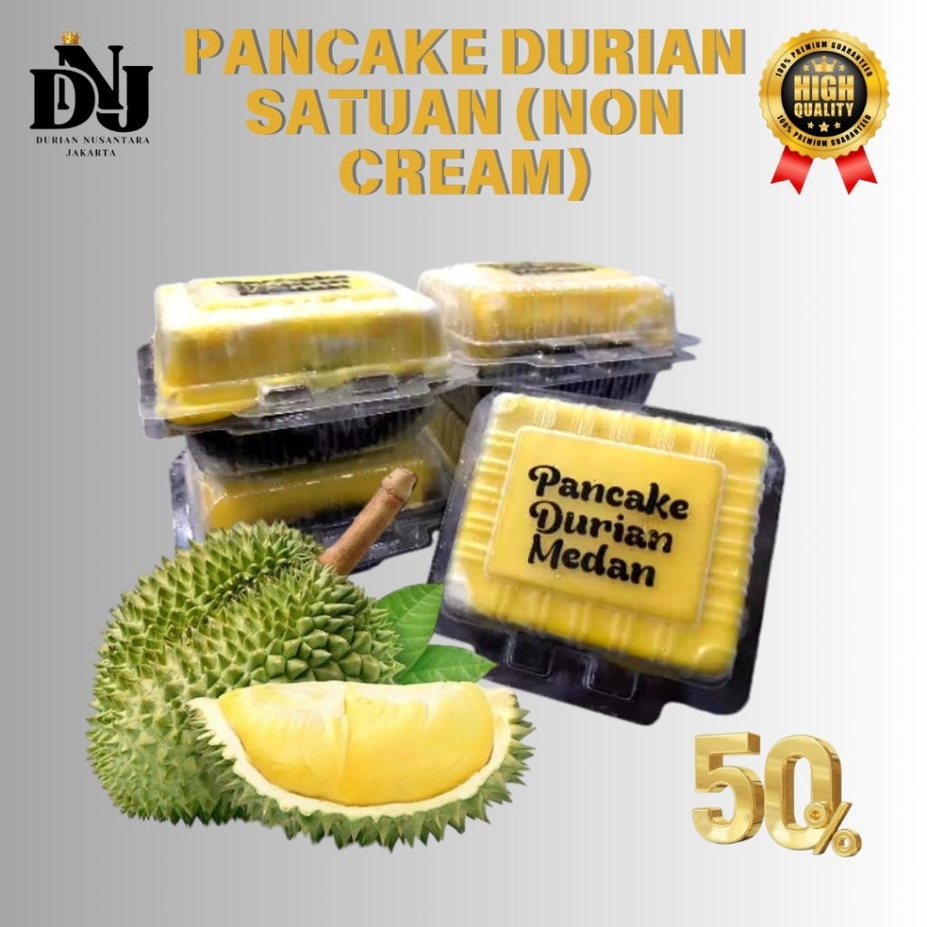 

Pancake Durian Satuan/Non Cream/Asli Durian