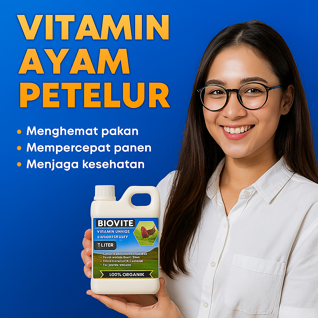BIOVITE Vitamin Penggemuk Ayam Petelur, Ayam Kampung, Menambah Nafsu Makan Ternak Ayam, Meningkatkan