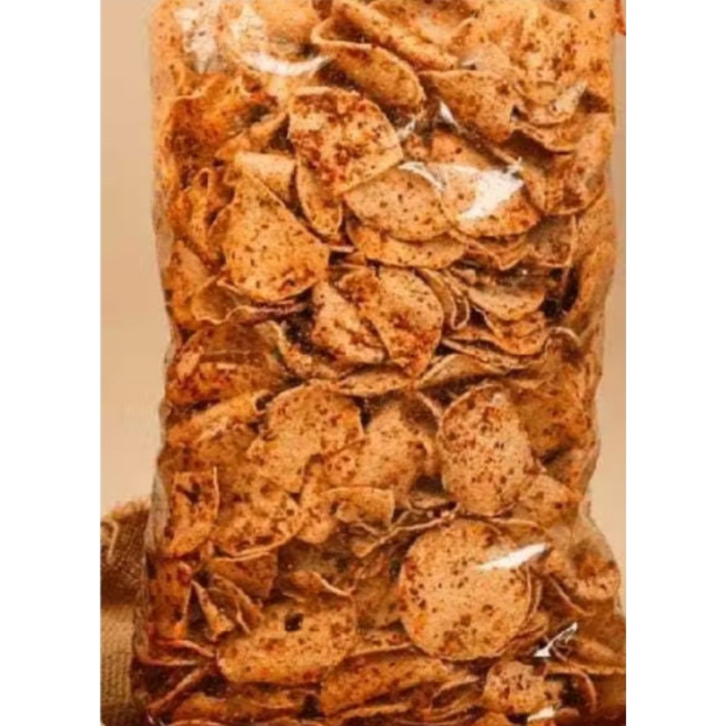 

basreng keripik/basreng bulat /basreng koin pedas daun jeruk bumbu