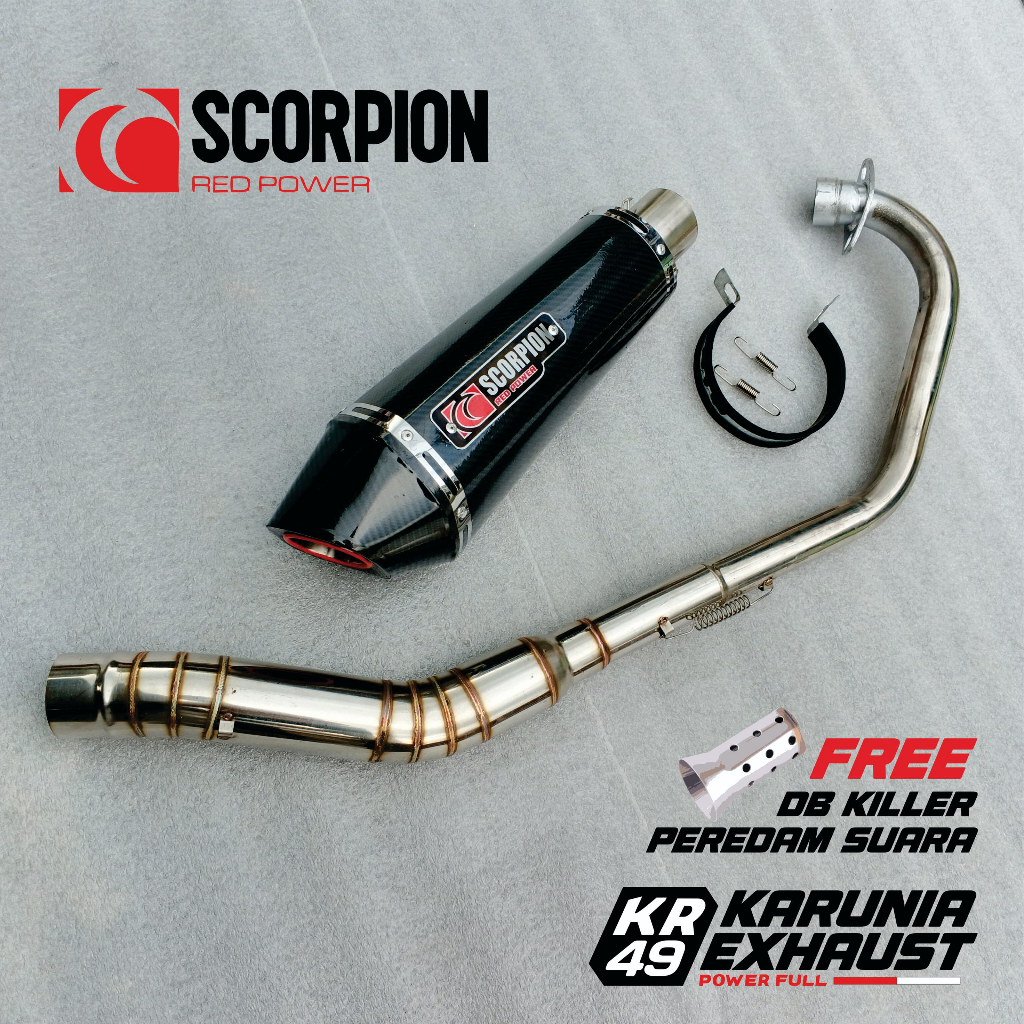 Knalpot Racing Scorpion free DB killer Vixion R15 Fu Sonic CBR CB Megapro MX MX king bison Supra