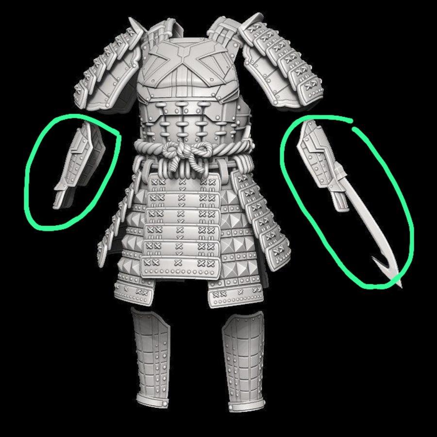 Set Arm Armor Lengan Samurai Shogun untuk Kitbash Action Figure Muff Toys Notaman Shf NWToys Vtoys R