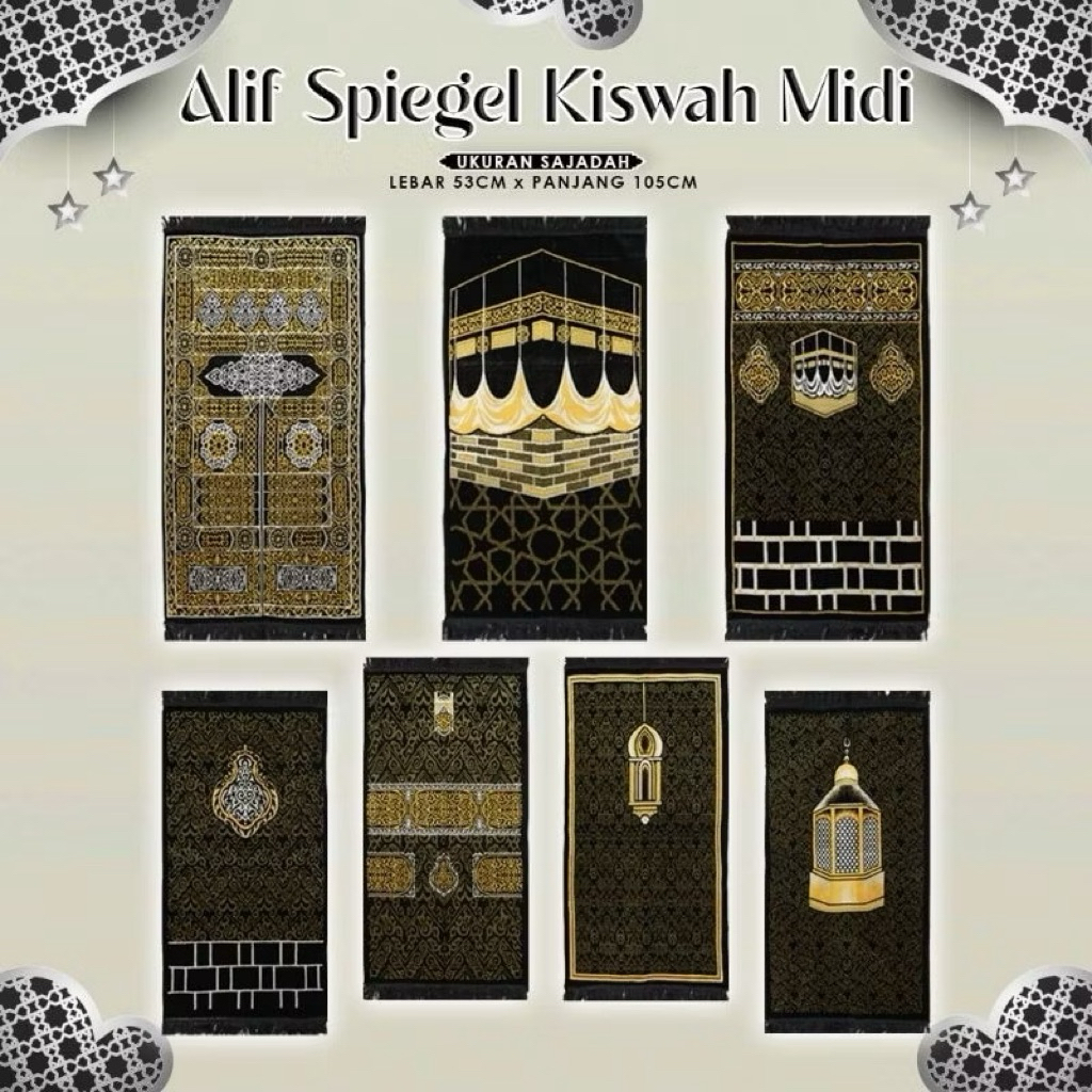 Sajadah Turkey Alif Kiswah Premium / Sajadah Alif Kiswa / Kiswah