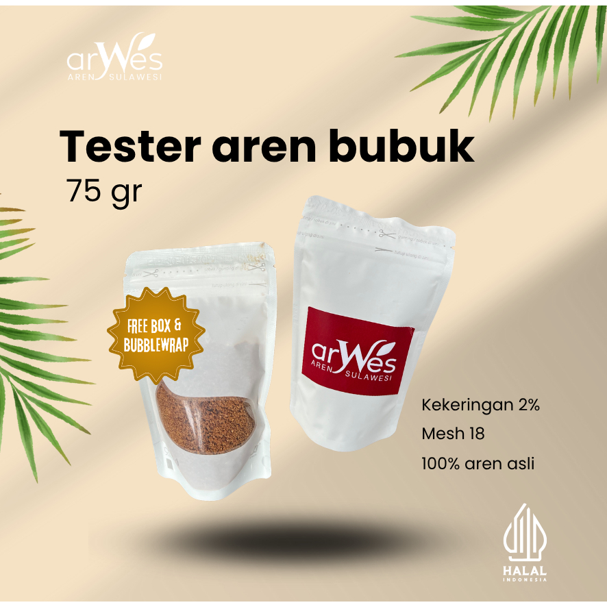 

Tester Aren Bubuk Premium 75gr - Arwes