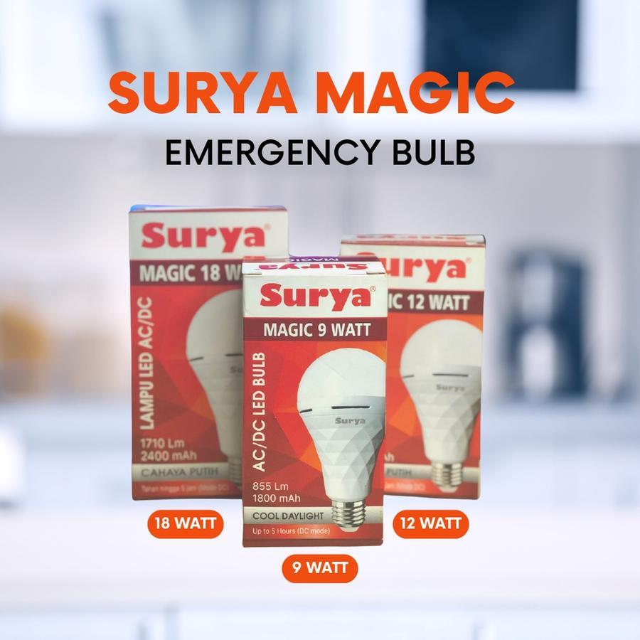 Bohlam Emergency SURYA MAGIC Lampu Emergency Bohlam LED 9W 12W 18W 9 W 12 W 18 W 9WATT 12WATT 18WATT