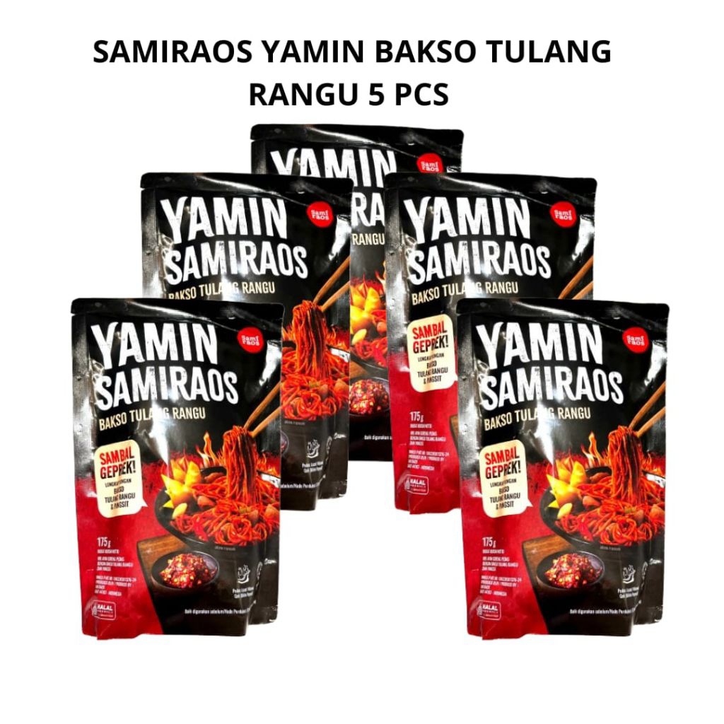 

Samiraos Mie Yamin Bakso Tulang Rangu 5 pcs