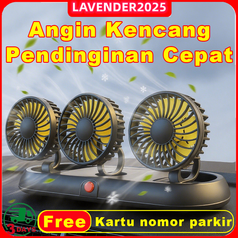 【COD】Kipas angin Mobil 24/12 Volt terbaru untuk truk/Kipas Angin Portable Mobil gantung/Kipas Dasbor