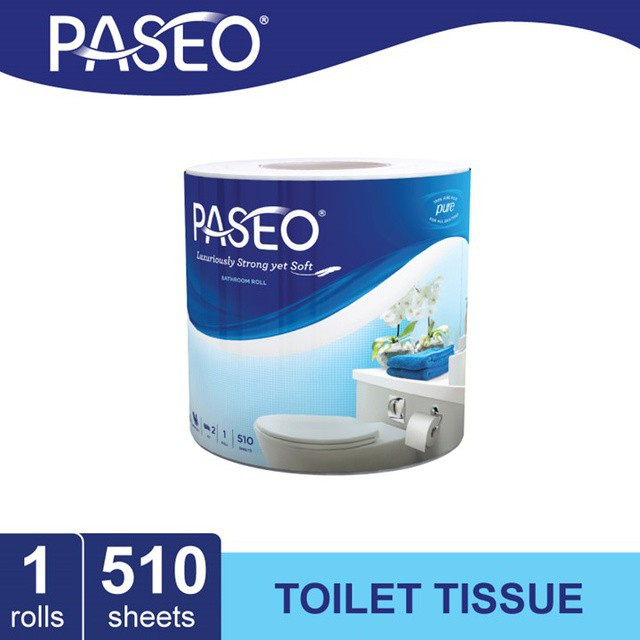 Paseo Tissue toilet Roll 510 sheets 2 ply / Paseo tisu toilet/tisu gulung