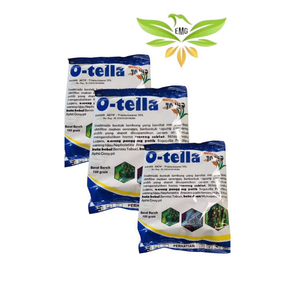 O Tella 70WP 100gr Thiametoxam 70% Insektisida Pengendali hama Wereng coklat pada tanaman padi Saka 