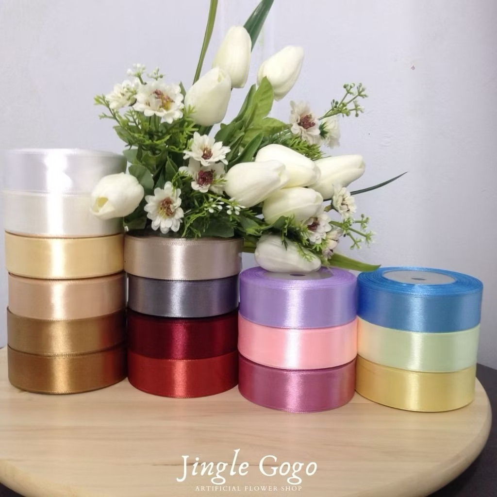 

pita bucket/pita meteran/pita satin murah/pita satin warna lengkap