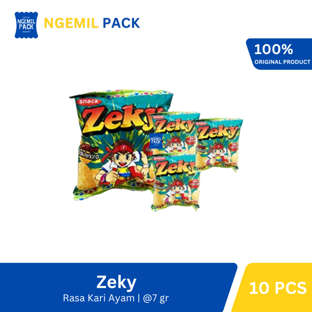 

Chiki Zeky Kari Ayam Berhadiah Isi 10pcs @7Gr