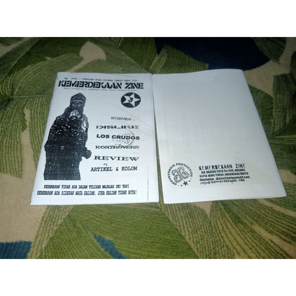 MAJALAH ZINE HARDCORE PUNK KEMERDEKAAN ZINE 3