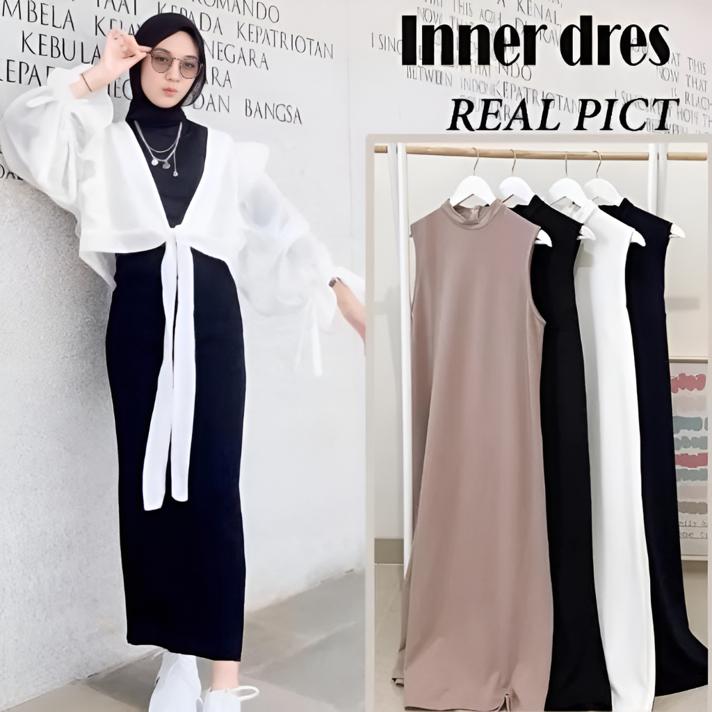 Inner Dress Lekbong Maxi Pakaian Wanita Dress Murah