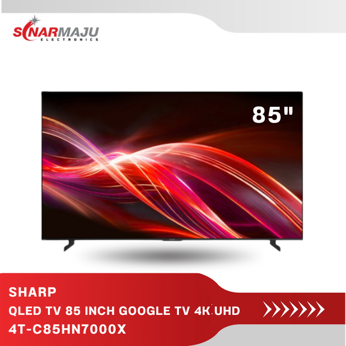 QLED TV 85 INCH SHARP FRAMELESS 4K UHD GOOGLE TV 4T C85HN7000X